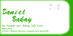 daniel bakay business card